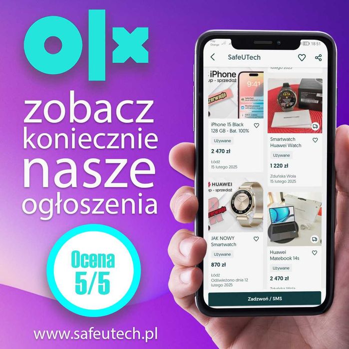 ZADBANY Huawei Watch Fit 4 Fioletowy - GPS - AMOLED - KPL. + Pasek GW.