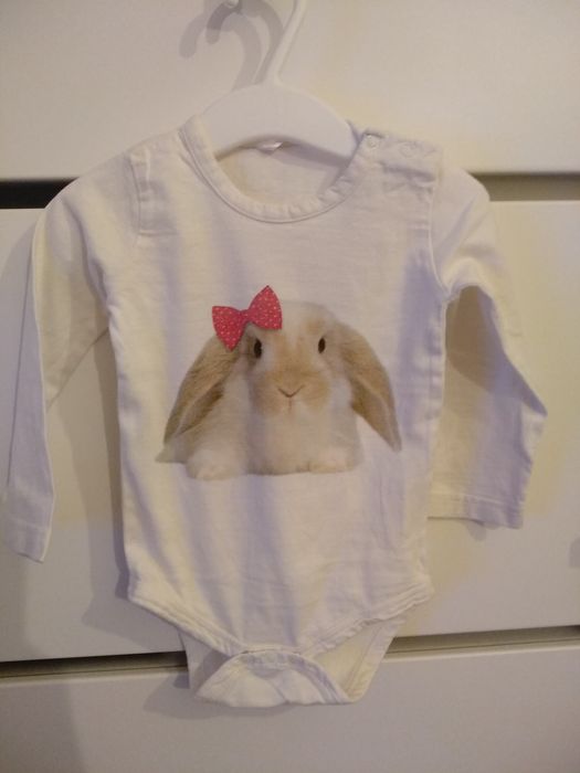 Zestaw body z długim rękawem w rozmiarze 80