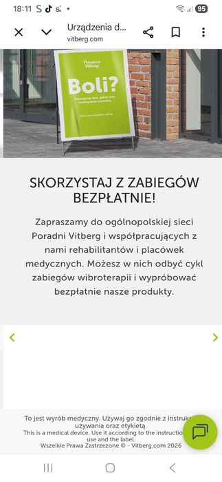 Vitberg zestaw do wibroterapi ,rechabilitacji ,masażu
