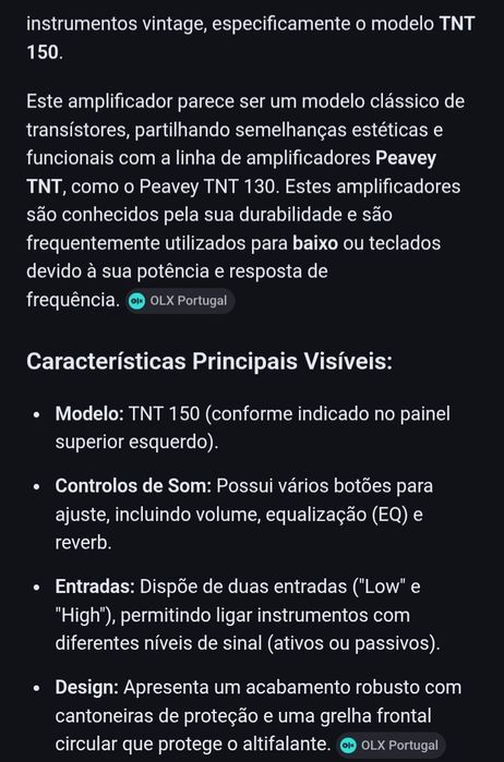Amplificador  TNT 150 vendo ou troco
