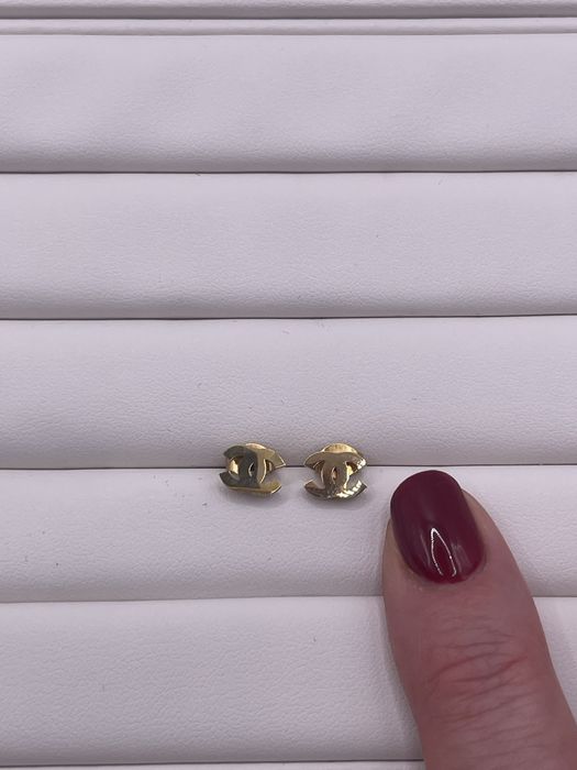 Kolczyki cc mini stal chirurgiczna pozłacana