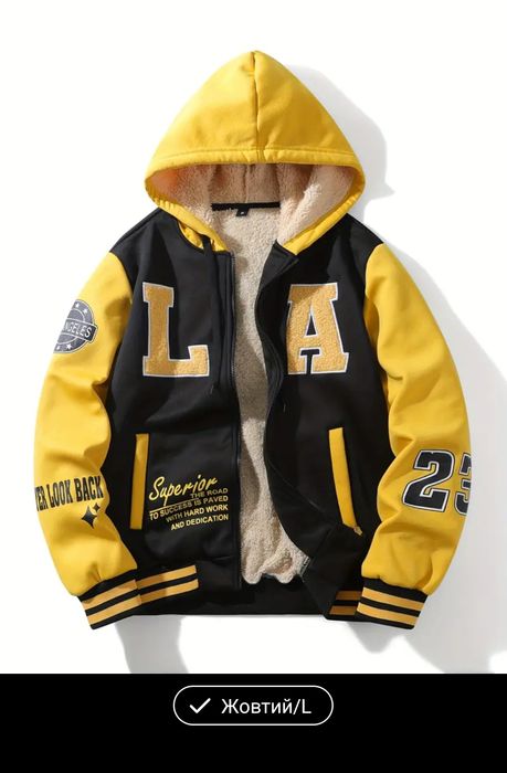 Чоловіча Куртка бомбер зимова Унісекс з хутром S -M-  L