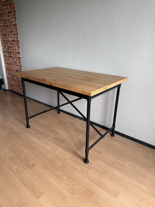 Biurko ikea industrialne, loft,drewno