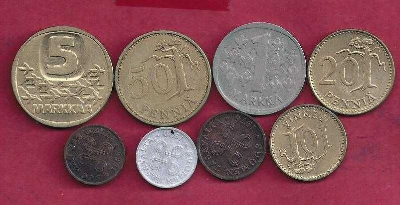 MOEDAS  8   DIVERSAS DA FINLANDIA