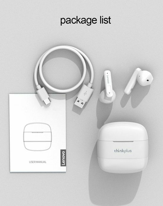 Бездротові навушники Lenovo ThinkPlus XT98 White