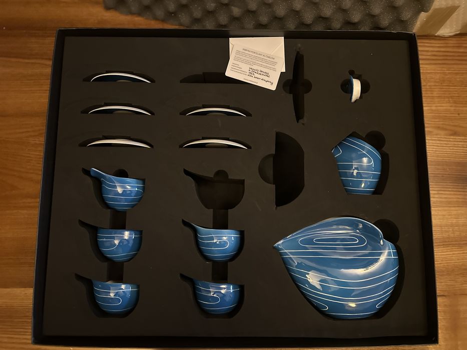 Serwis kawowy Dorota Ćmielów wersja dekoracji drapana