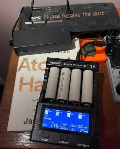 Vapcell original s4 plus v3.0 carregador rápido 4 slots 12a carregador