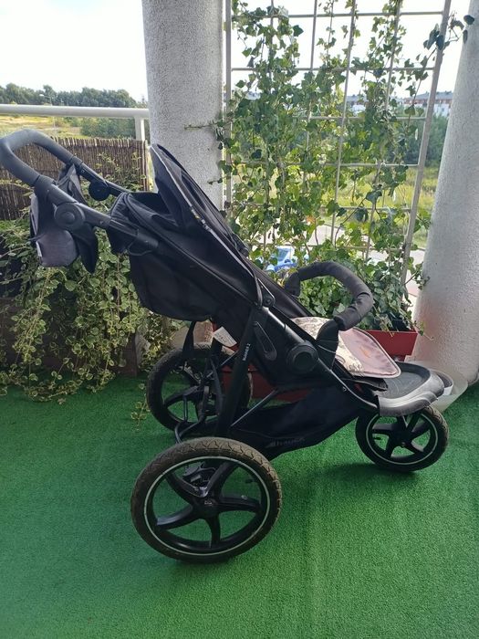 Wózek terenowy biegowy Hauck Runner 2 trójkołowy duży kosz torba mata