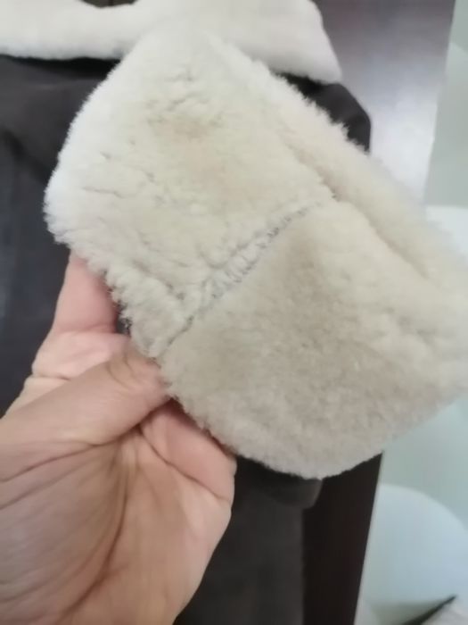 Дубленка  фирменная на цегейке (Турция)  коричневая приталенная