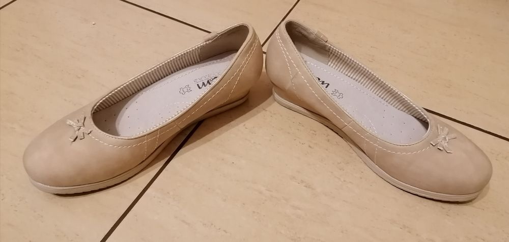 Buty baleriny na koturnie