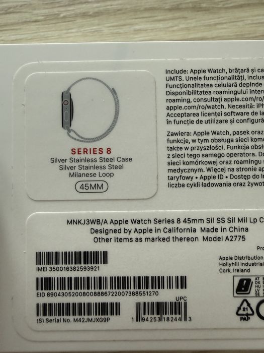 Apple watch 8 45mm stainless stell