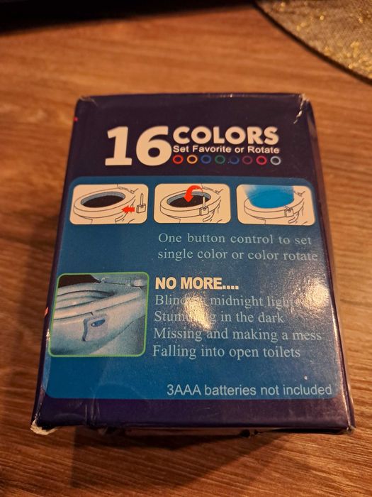 nowe lampki do WC uruchamiane czujnikiem ruchu cena jest za 1 szt