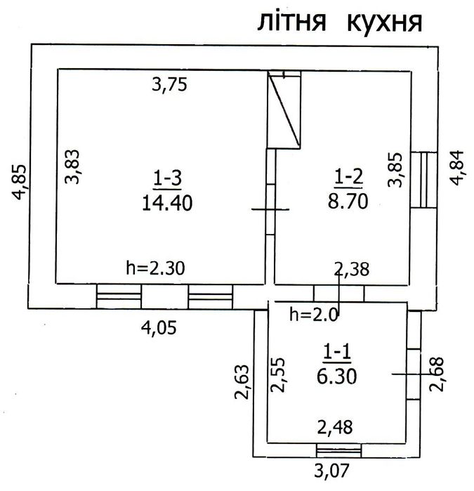 Продам будинок коло річки,в центрі міста