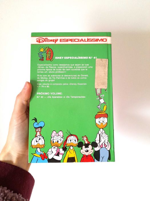 Livro Vintage de BD Disney Especialíssimo Número 41 Coleção Anos 90