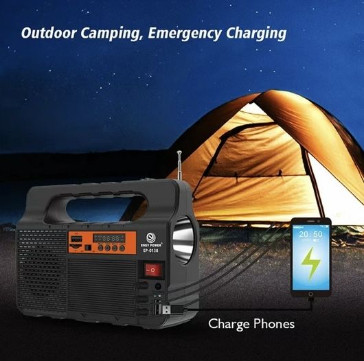 Ліхтар кемпінговий (EP-0138)+колонка+радіо+mp3+блютуз і інше