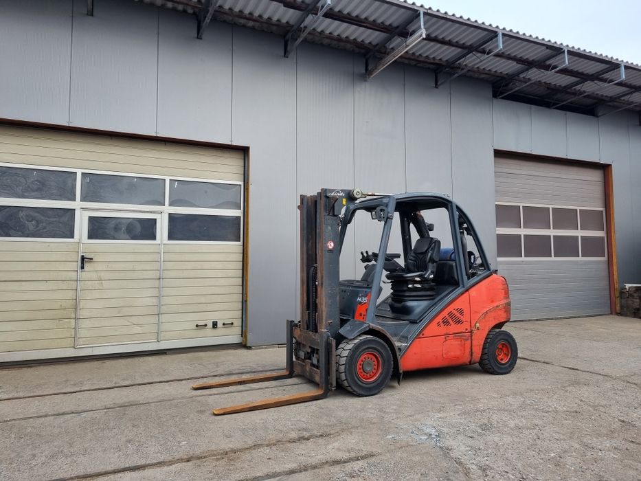 Wózek widłowy Linde H35T, Rok 2009, Triplex 4.60 m, 4 sekcje