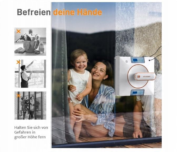 Robot Do Czyszczenia Okien Airmsen Yw500 Elektryczny Pamięć