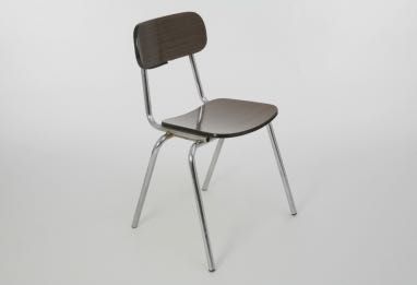 Cadeira de mesa, anos 70, castanho escuro