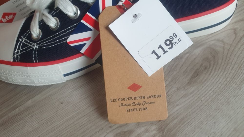 Buty damskie młodzieżowe tenisówki trampki oryginalne Lee Cooper 39