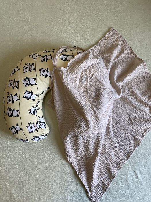 Подушка для годування + накидка для годування в подурунок