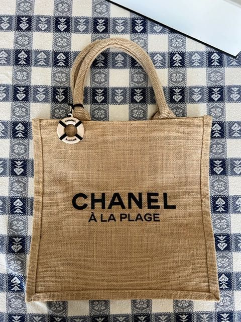 CHANEL, Bags, Chanel A La Plage Vip Gift Jute Beach Tote