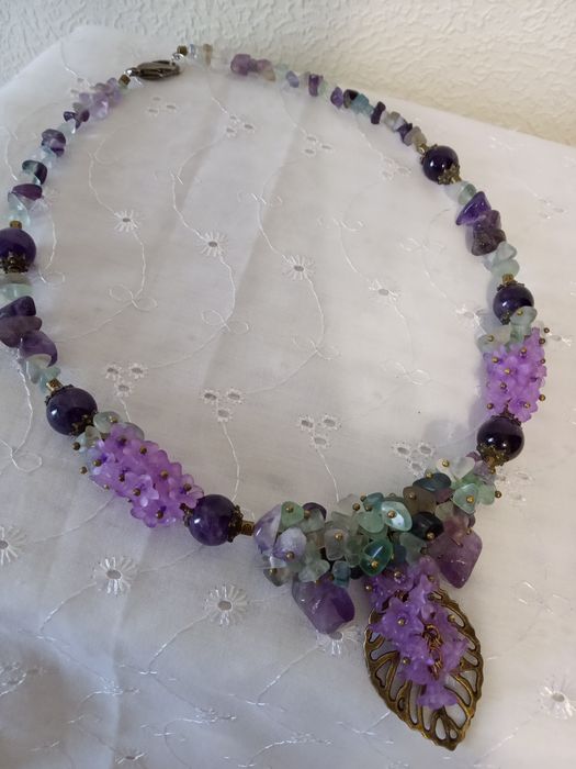 Колье Букет сирени