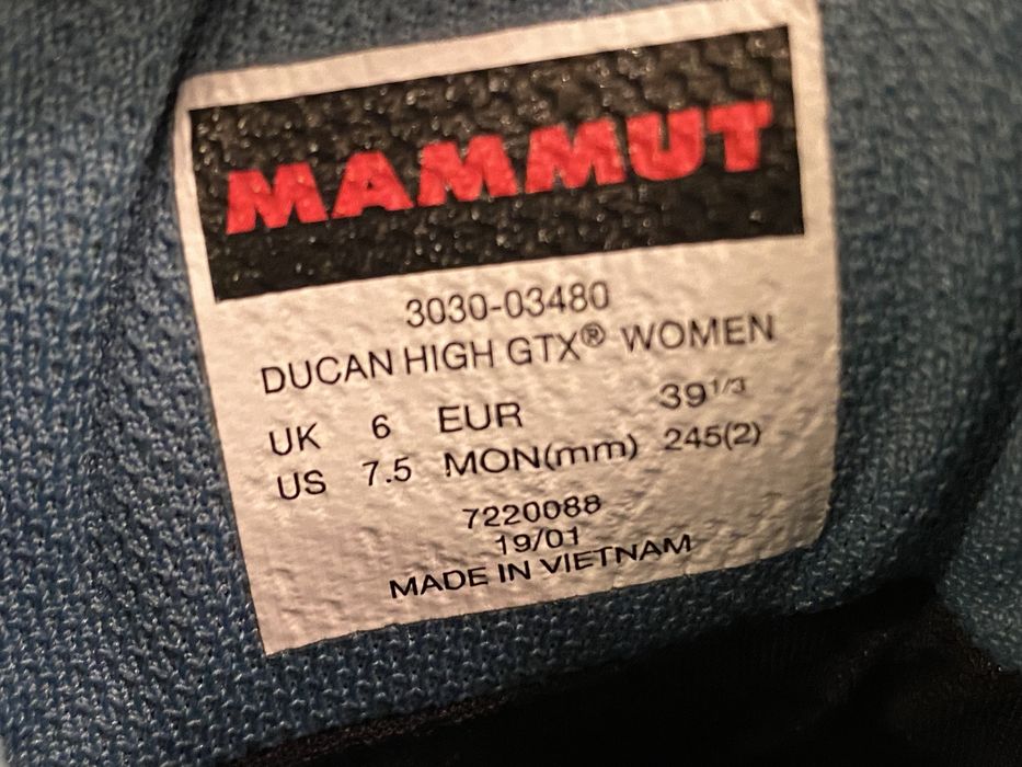 Mammut Women Ducan High GTX® Arcteryx tnf ботинки 24,5см