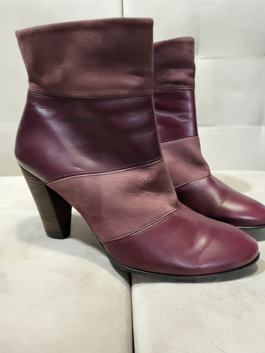 Bordowe buty Ecco r 40 skóra naturalna