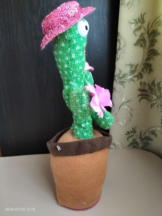 танцюючий, співаючий музичний  кактус 3 в 1 інтерактивна іграшка