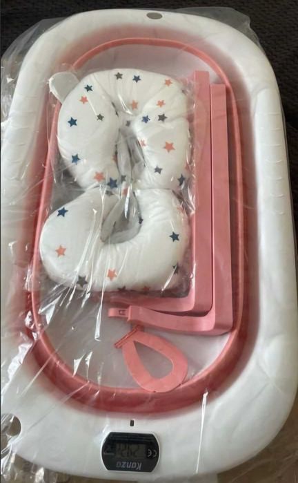 Wanienka dla Dziecka Składana
 Silikonowa Różowa
Termometr i Poduszka