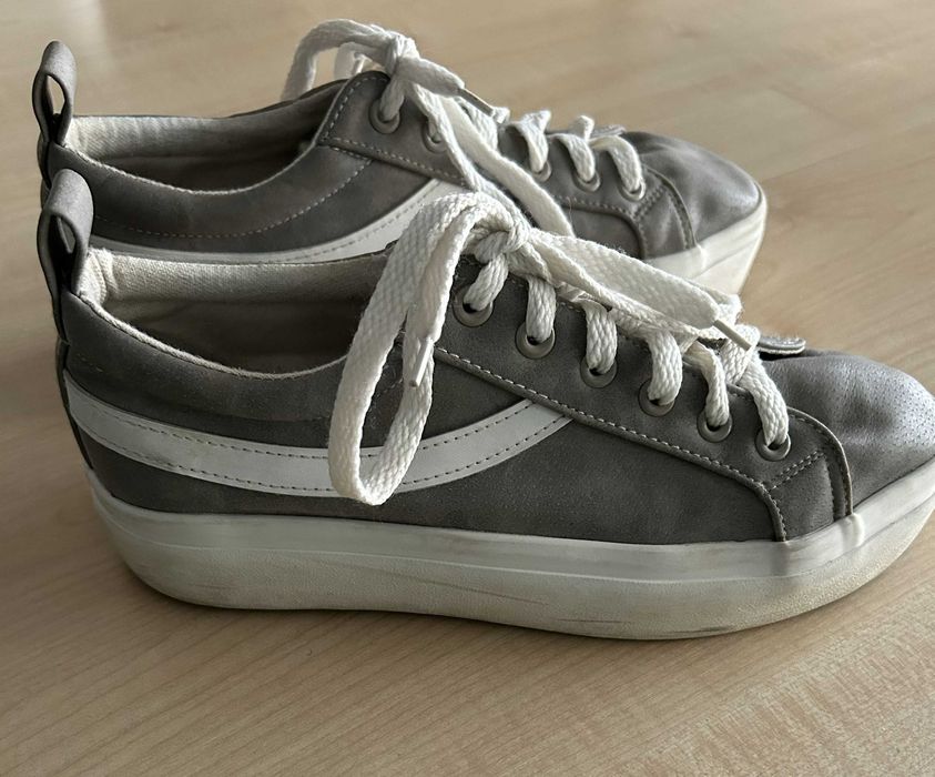 Buty 39 szare skóra Primark