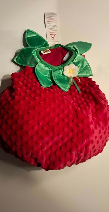 Strój karnawałowy Truskawka- Kwiatek 86cm
