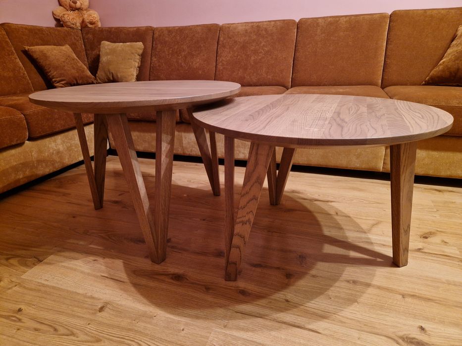 ława stolik kawowy dąb stolik okrągły