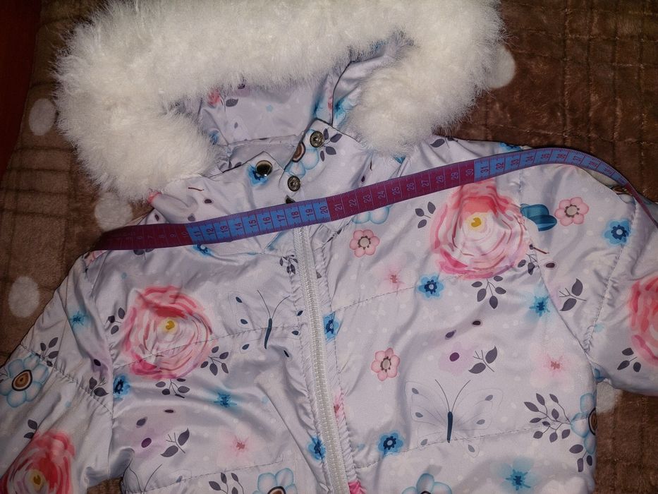 Зимовий комбінезон суцільний на овчині 104/ Комбінезон на дівчинку