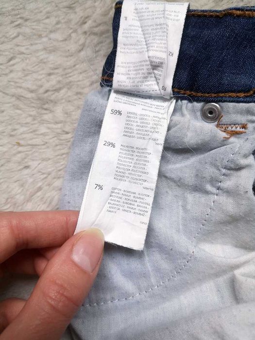 Granatowe spodnie dżinsowe skinny Reserved Denim 34 XS jeansy rurki