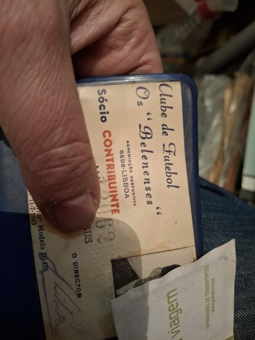 Cartão sócio  os Belenenses ano 1957