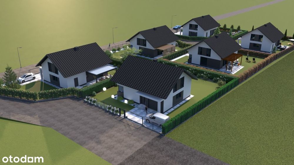 Osiedle domów jednorodzinny na obrzeżach miasta