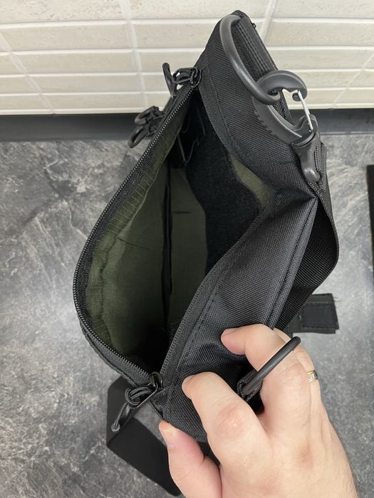 Сумка тактична з кобурою Чорна тактическая черная на подарунок чоловік