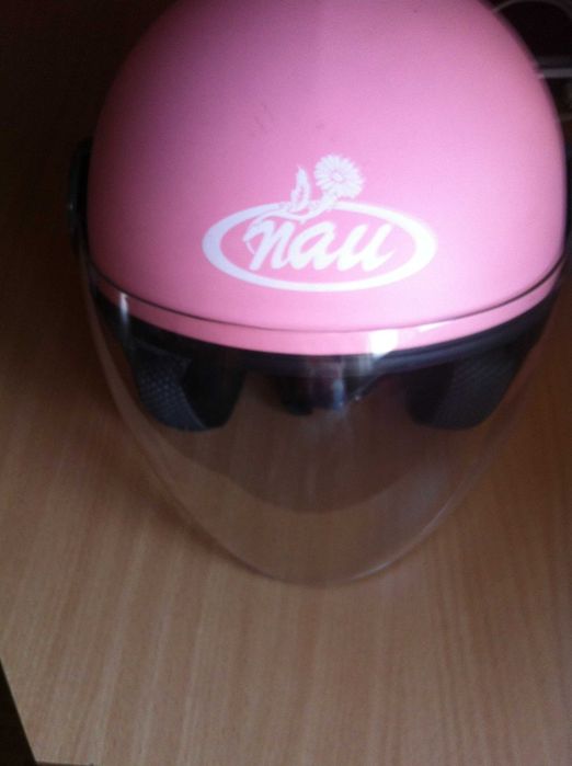 Capacetes Jet Nau Rosa com Viseira – Excelente Estado
