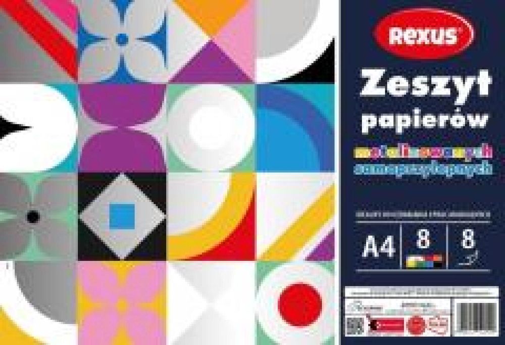 Zeszyt papierów kolor samoprzylep. A4/8K (10szt) Beniamin folia,