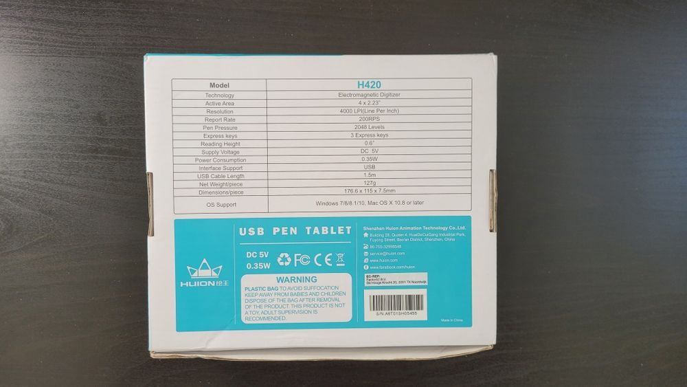 Mesa Digitalizadora HUION H420