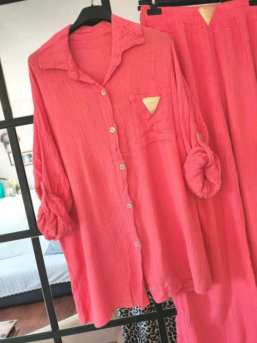 Komplet muślin oversize 100% cotton bawełna M L XL