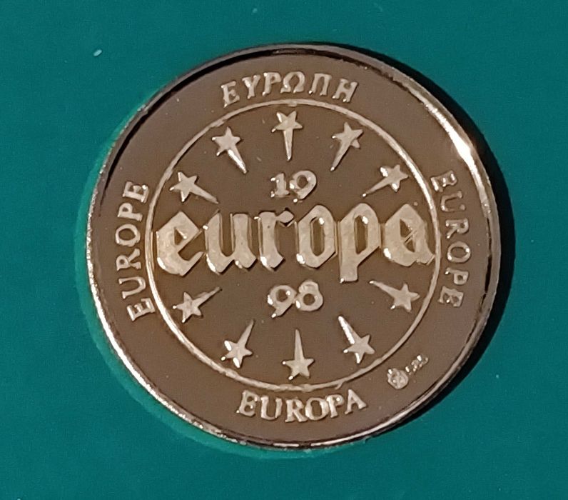 Rara Moeda Medalha Proof de ouro 50 euros - 2.835  gr - 14 K - 1998