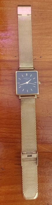 Relógio Rosefield Boxy Black Gold Mesh