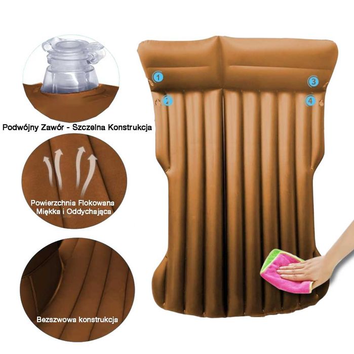 WYGODNY Materac Samochodowy do Tesla Model Y SUV VAN 2 osoby + POMPKA