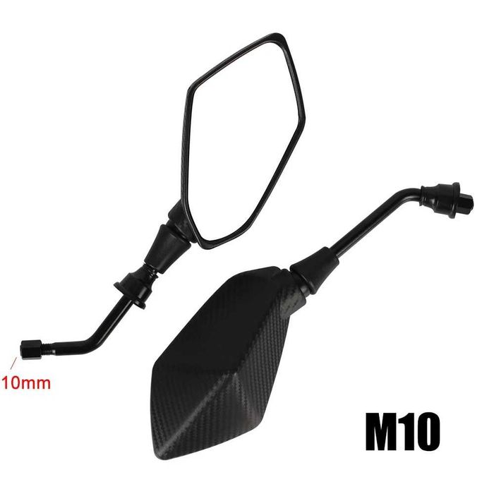 Espelhos Retrovisores Moto Aspeto Fibra de Carbono