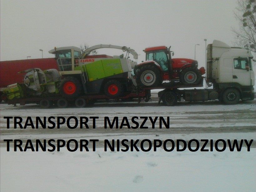 Transport MASZYN niskopodwoziowy ponadgabarytowy ponadnormatywny