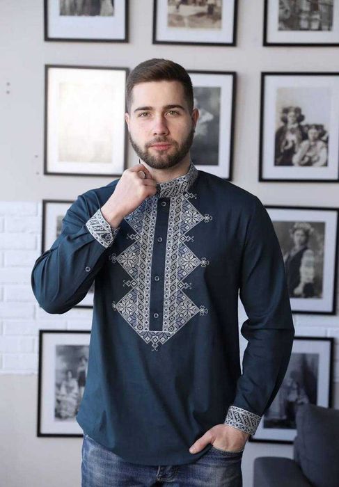 • Чоловіча вишита сорочка вишиванка льон • чоловічі вишиванки льон •