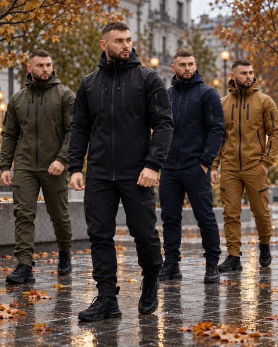 Чоловіча вітровка і штани костюм спортивний чоловічий куртка осіння тепла на флісі з флісом на осінь
