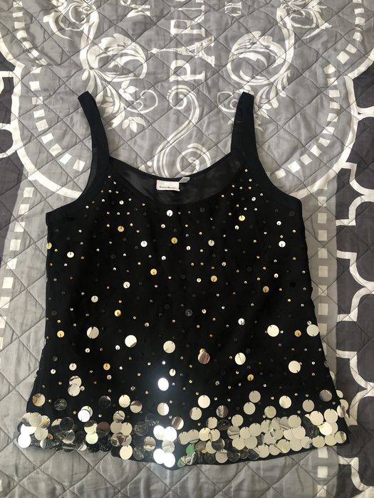 Bluzka z cekinami czarna rozmiar 36